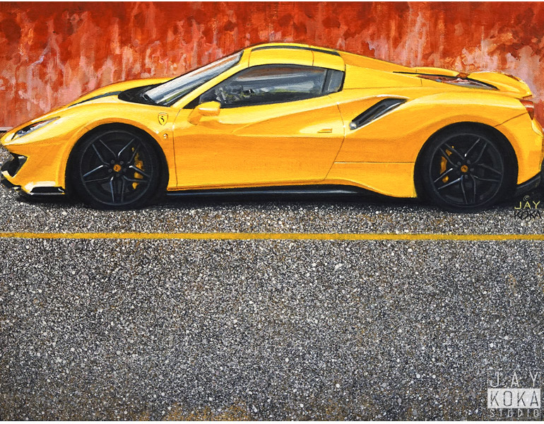 Ferrari 488 Pista Spyder Study by Jay Koka by Jay Koka